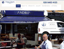 Tablet Screenshot of jandrewsbutchers.co.uk